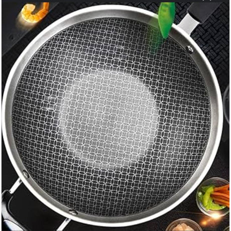 34cm Antiscalding Stainless Steel Deep Pan Perfect for Deep Frying- Furaha Finds Kenya
