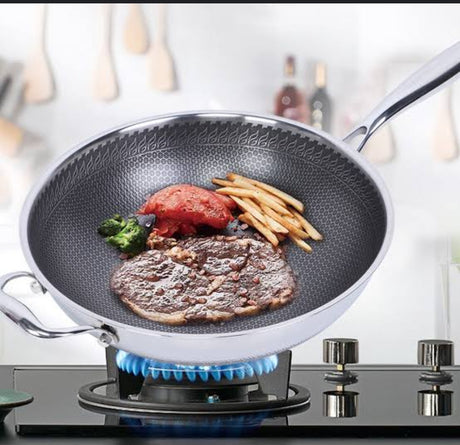 NEW Antiscalding Stainless Steel 26cm Pan for Shallow Frying- Furaha Finds Kenya