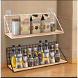 Wooden Spice Rack Wall Mounted Hanging Organizer Kitchen Seasoning Holder/size(14/5.5in*11/4.33in*35/13.78in)- Furaha Finds Kenya