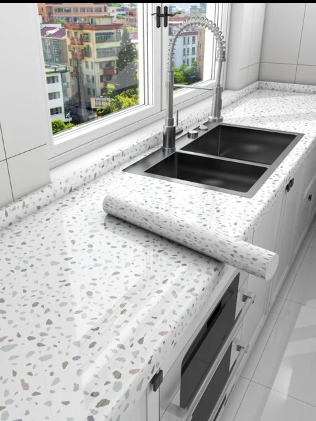 Modern PVC Drawer Sticker Self-Adhesive Moisture Proof Decorative Film