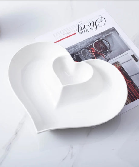 Heart Shaped Ceramic Platter- Furaha Finds Kenya