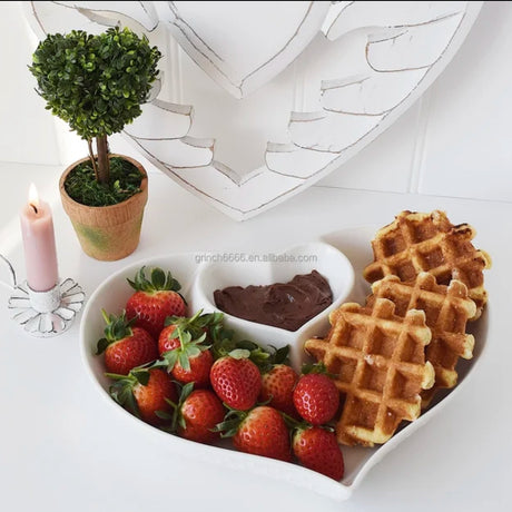 Heart Shaped Ceramic Platter- Furaha Finds Kenya