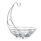 Stainless Steel Banana Rack - 40cm Height, Silver Finish Size: 40cm height, 28cm base diameter- Furaha Finds Kenya