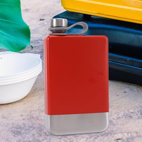 Portable Stainless Steel Whisky Hip Flask Red- Furaha Finds Kenya
