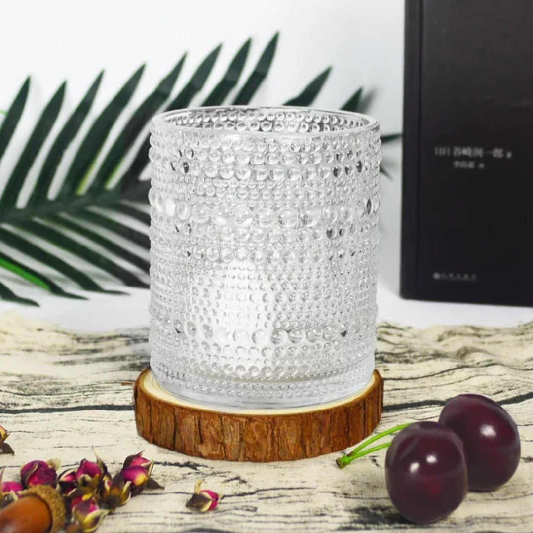 6 Piece Embossed Water/Juice Glass Set- Furaha Finds Kenya