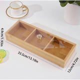 3 Slot Wooden Tea Bag & Candy Organizer Stylish Storage Solution- Furaha Finds Kenya