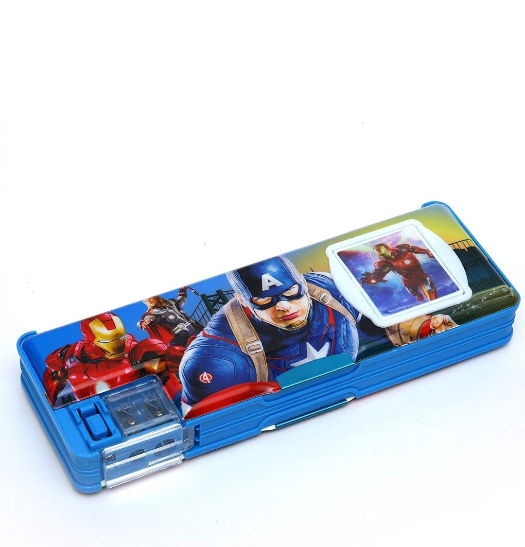 Furaha Finds Multipurpose Kids Pencil Box with Dual Sharpener  Compact and durable stationery storage case with multiple compartments for school and home use.
