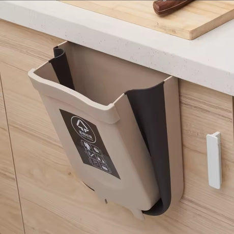 Foldable Hanging Trash Bin for Kitchen, Bathroom, Car & Office | 25x15x29cm- Furaha Finds Kenya