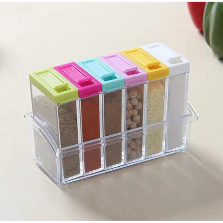 6Piece Clear Acrylic Seasoning Cans Set- Furaha Finds Kenya