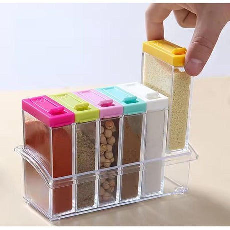 6Piece Clear Acrylic Seasoning Cans Set- Furaha Finds Kenya