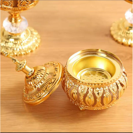 EID Mubarak Metallic Incense Tower Elegant Home Ornament
