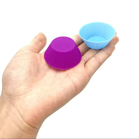 Cupcake Reusable Moulds Set of 12pcs Non Stick Food Grade Silicone Baking Cups- Furaha Finds Kenya