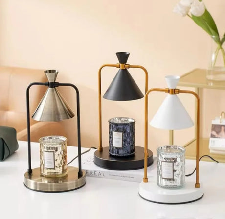 Furaha Finds electric candle warmer with 2 bulbs for safe and efficient wax melting. Available in maroon silver white and black