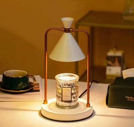 Furaha Finds electric candle warmer with 2 bulbs for safe and efficient wax melting. Available in maroon silver white and black