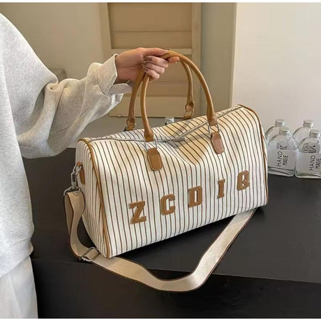 Canvas Travel Gym Duffel Bag Waterproof Stylish and Durable for Weekend Trips and Gym Use- Furaha Finds Kenya