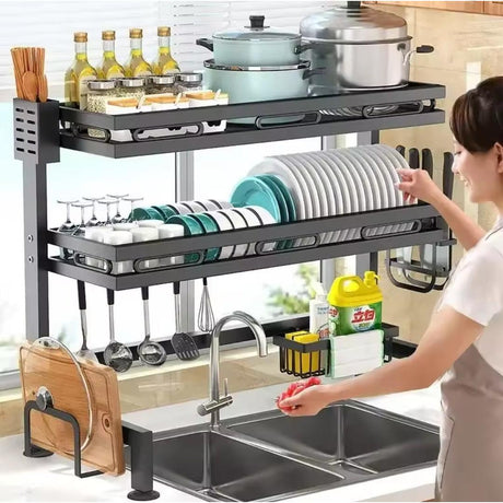2 Layer Over the Sink Dish Drainer |Space Saving & Practical- Furaha Finds Kenya