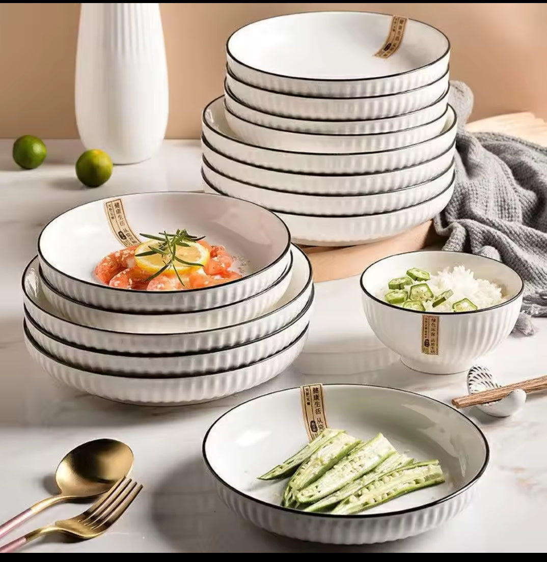 Furaha Finds 24pcs White Dinner set