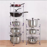 5 Layer Pot and Pan Rack Stainless Steel & Plastic- Furaha Finds Kenya