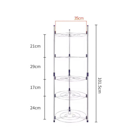 5 Layer Pot and Pan Rack Stainless Steel & Plastic- Furaha Finds Kenya