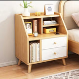 Bedside Table with Compartments & Two Drawers