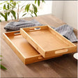 3 in 1 Bamboo Serving Tray Set Durable & Stylish Kitchen & Dining Essentials- Furaha Finds Kenya