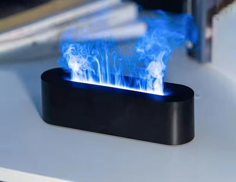 Furaha Finds Flame Aromatherapy Diffuser – Quiet USB air humidifier with realistic flame effect and essential oil compatibility