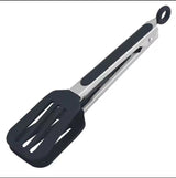 Furaha Finds premium stainless steel tongs with silicone tips and grips. Heat-resistant kitchen tongs