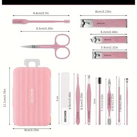 12 in 1 Pedicure Manicure Nail Set Complete Grooming Kit for Hands and Feet- Furaha Finds Kenya