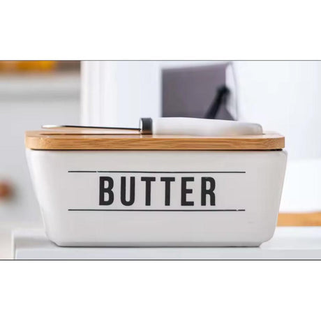 Ceramic Butter Dish 400ml Elegant and Durable Butter Storage Container- Furaha Finds Kenya