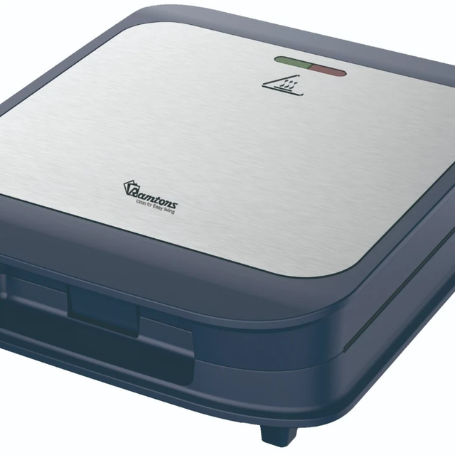 4 Slice Sandwich Maker RM/754 – 1200W Non-Stick Fixed Plate Toaster toasters Sandwich Makers