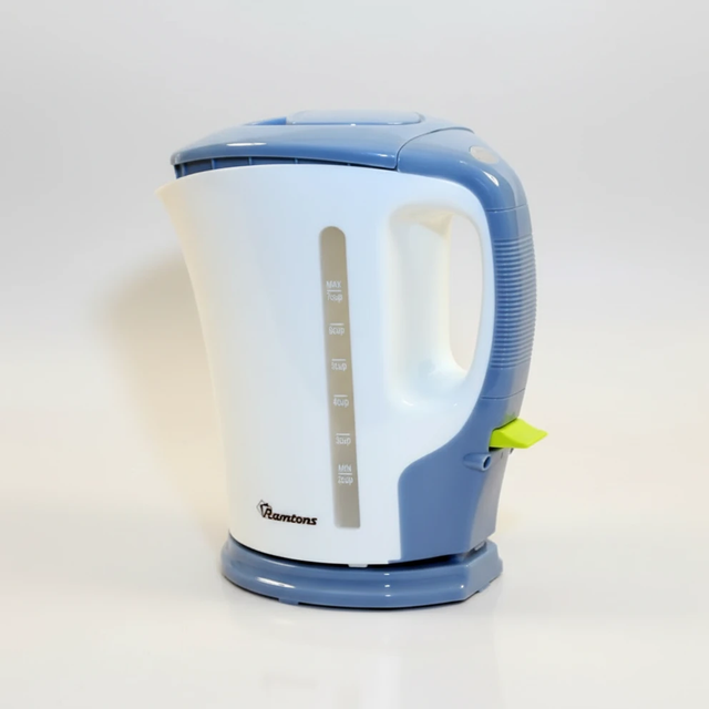 Cordless Electric Kettle 1.5 Liters White and Blue - RM/324 Kitchen Appliances Electric Kettles