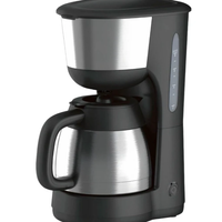 Coffee Maker Black - 1.0L Stainless Steel Jug with Keep Warm Kitchen Appliances Drip Coffee Makers