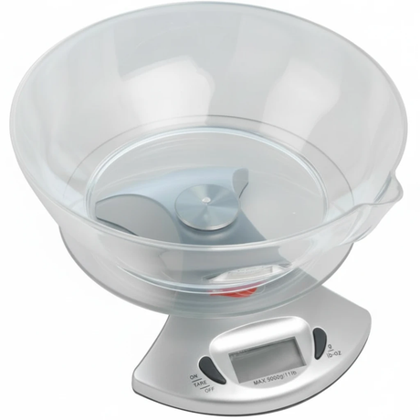 Silver Kitchen Scale + Bowl, 5KG - RM/299 Kitchen Appliances Kitchen Appliances