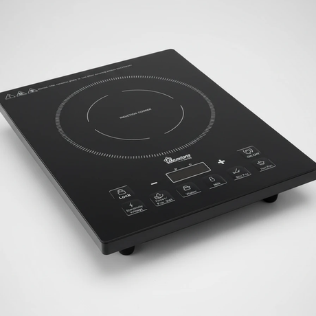 Induction Cooker + Free Non Stick 24 CM Pan Inside Black - RM/381 Kitchen Appliances Cooktops