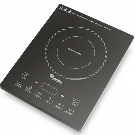 Induction Cooker + Free Non Stick 24 CM Pan Inside Black - RM/381 Kitchen Appliances Cooktops