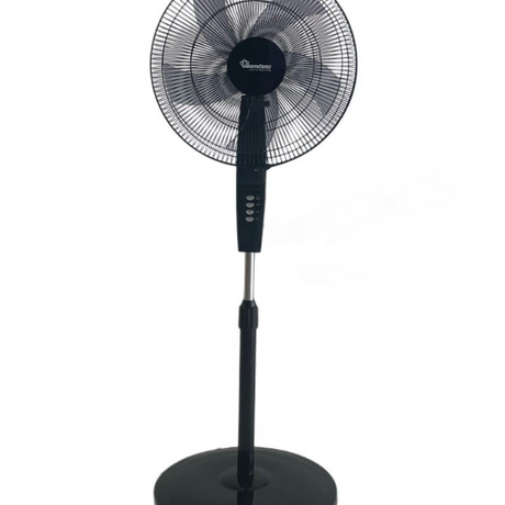 Black Stand Fan, With Remote - RM/757