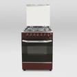 4 Gas 55x55 Dark Red Cooker - EB/303 Home Appliances Ranges