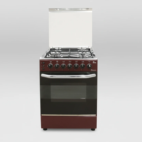 4 Gas 55x55 Dark Red Cooker - EB/303 Home Appliances Ranges