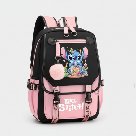 Lilo Stitch School Bag with USB Port