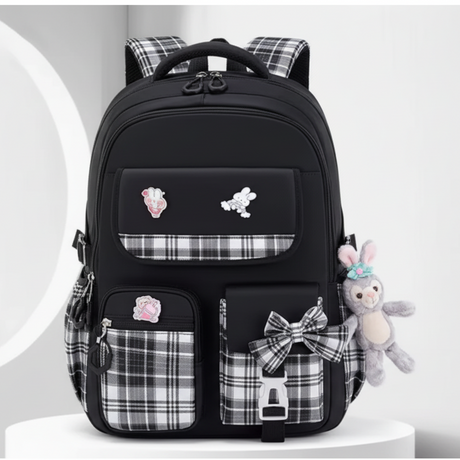 Checkered Student Backpack