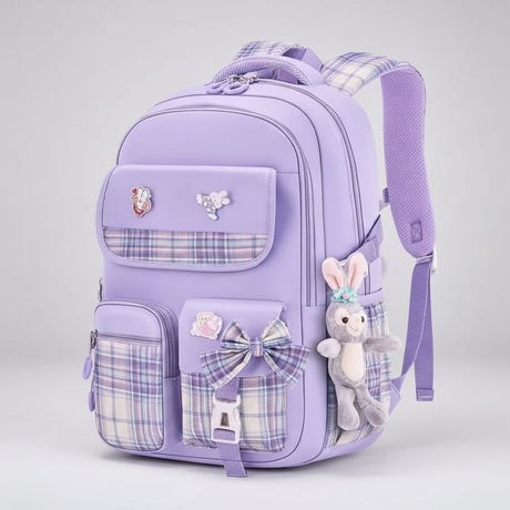 Checkered Student Backpack