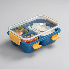 3 Grid Snack Box BPA Free Plastic 850ml Kitchen & Dining Food Storage Containers