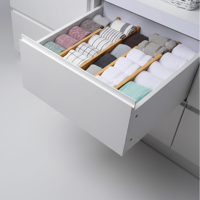 Multifunctional Bamboo Drawer Dividers Set of 4