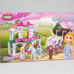 Girls Block Toy 183 Piece Castle Prince and Princess Building Set Toys & Games Construction Set Toys