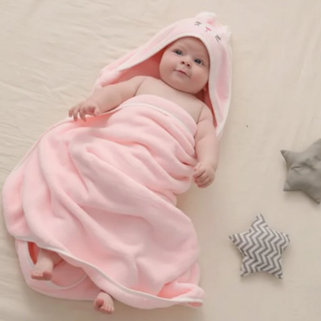 Animal Print Baby Bath Hooded Towel 80x80cm Baby & Kids Baby Bathing