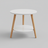 Nordic Style Round Double Layer Coffee Table Minimalist