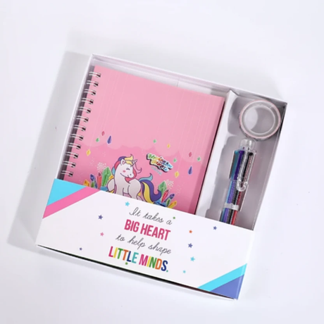 3 in 1 Unicorn Notebook Set with Pen and Tape Stationery Notebooks & Notepads