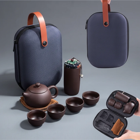 Travel Ceramic Kung Fu Teapot Set Kitchen & Dining Tea Sets