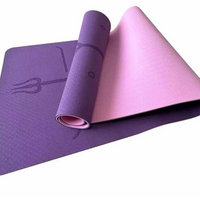 Two-Tone Quality Yoga Mat with Storage Bag Sports & Fitness Yoga & Pilates Mats
