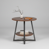 2 Layer Round 3 Legged Metal Frame Table